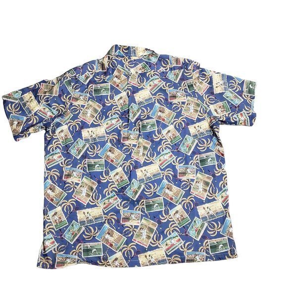 Reyn Spooner XL Tennis Players SS Single Stitch Button Front Made in Hawaii USA - Picture 6 of 6